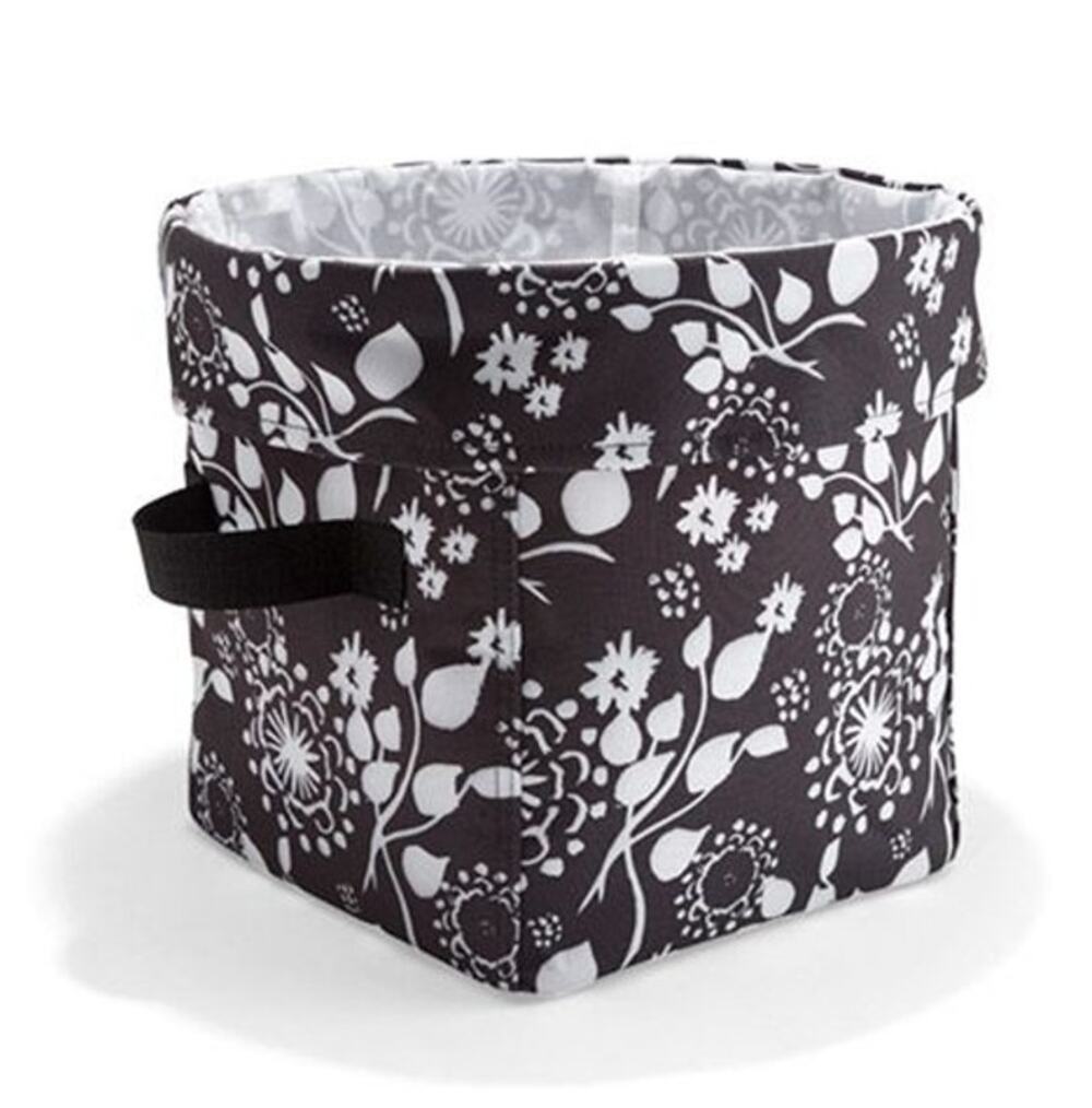 Mini Utility Bin Black Floral Brushstrokes New in Package